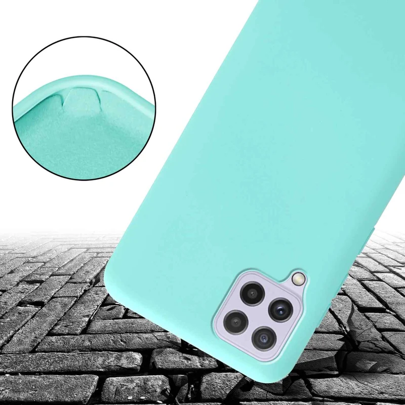 Cadorabo Handy Kette kompatibel mit Samsung Galaxy A22 4G / M22 / M32 4G Silikon Schutzhülle mit längen verstellbaren Kordel Band