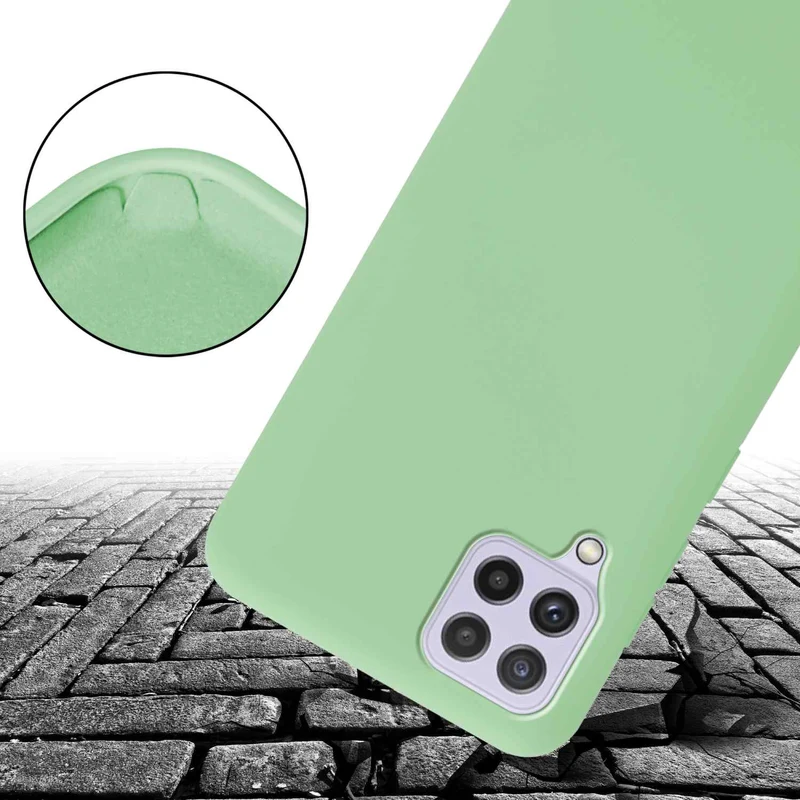 Cadorabo Handy Kette kompatibel mit Samsung Galaxy A22 4G / M22 / M32 4G Silikon Schutzhülle mit längen verstellbaren Kordel Band