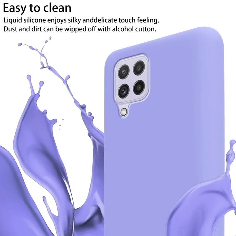 Cadorabo Handy Kette kompatibel mit Samsung Galaxy A22 4G / M22 / M32 4G Silikon Schutzhülle mit längen verstellbaren Kordel Band