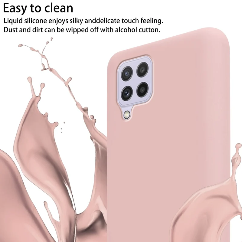 Cadorabo Handy Kette kompatibel mit Samsung Galaxy A22 4G / M22 / M32 4G Silikon Schutzhülle mit längen verstellbaren Kordel Band
