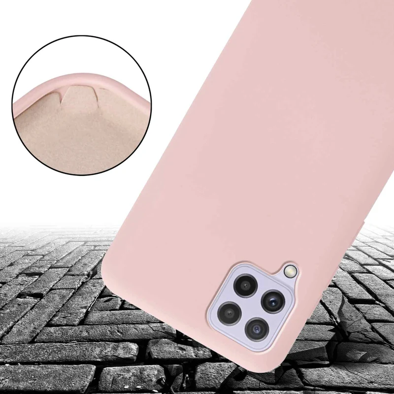 Cadorabo Handy Kette kompatibel mit Samsung Galaxy A22 4G / M22 / M32 4G Silikon Schutzhülle mit längen verstellbaren Kordel Band