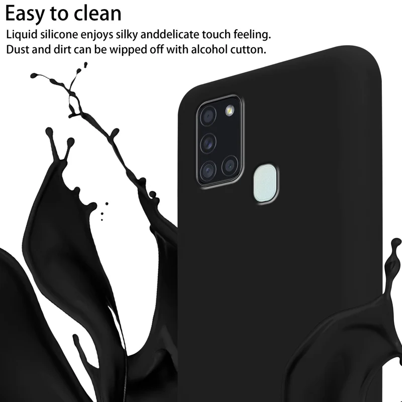 Cadorabo Handy Kette kompatibel mit Samsung Galaxy A21s Silikon Schutzhülle mit längen verstellbaren Kordel Band