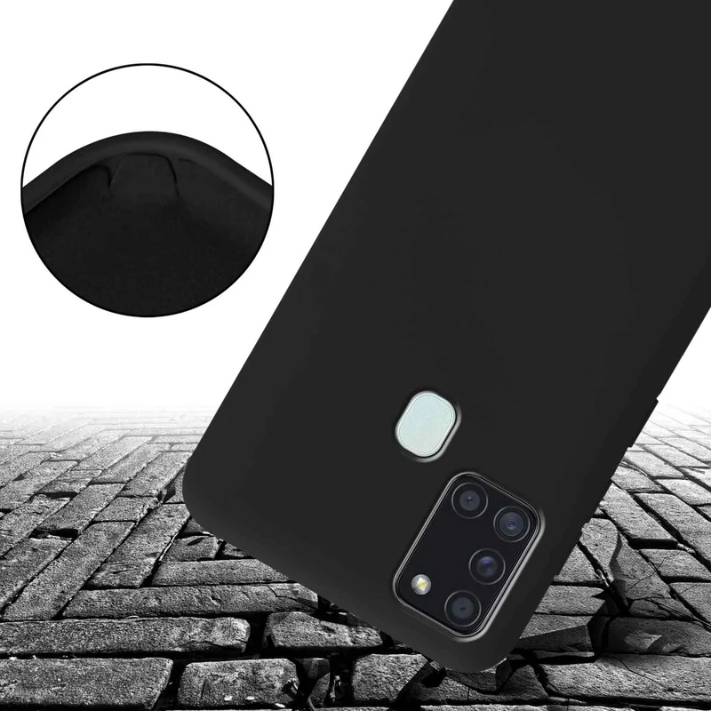 Cadorabo Handy Kette kompatibel mit Samsung Galaxy A21s Silikon Schutzhülle mit längen verstellbaren Kordel Band