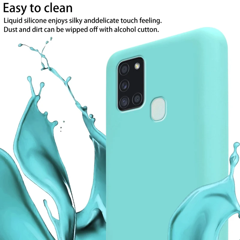 Cadorabo Handy Kette kompatibel mit Samsung Galaxy A21s Silikon Schutzhülle mit längen verstellbaren Kordel Band