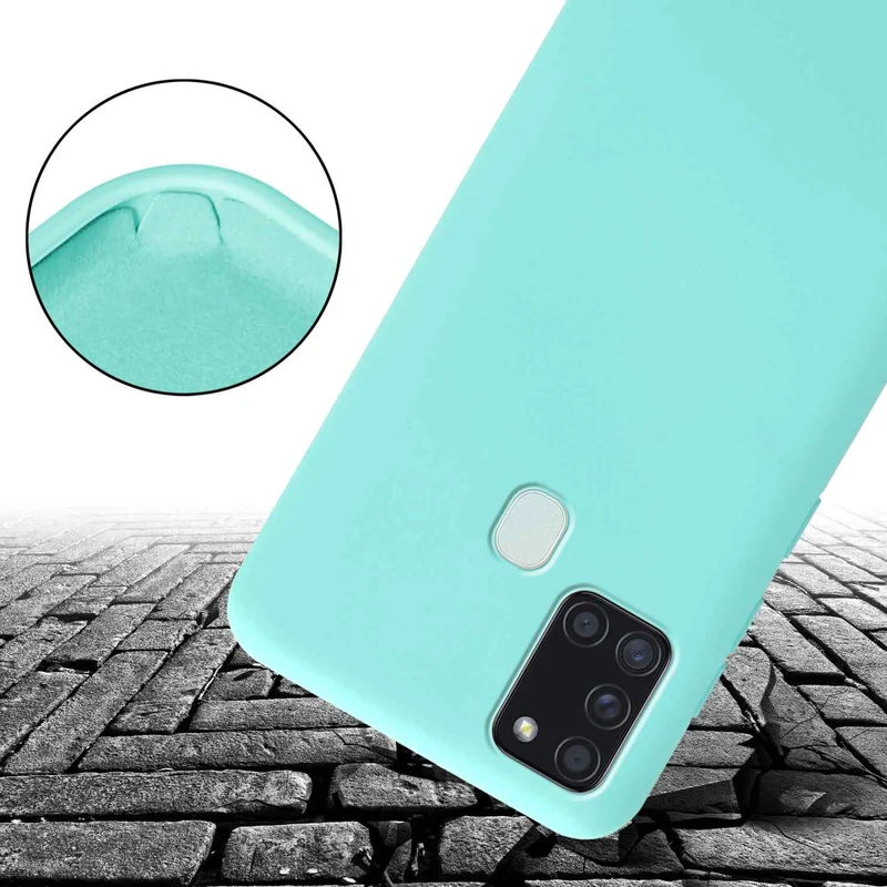 Cadorabo Handy Kette kompatibel mit Samsung Galaxy A21s Silikon Schutzhülle mit längen verstellbaren Kordel Band