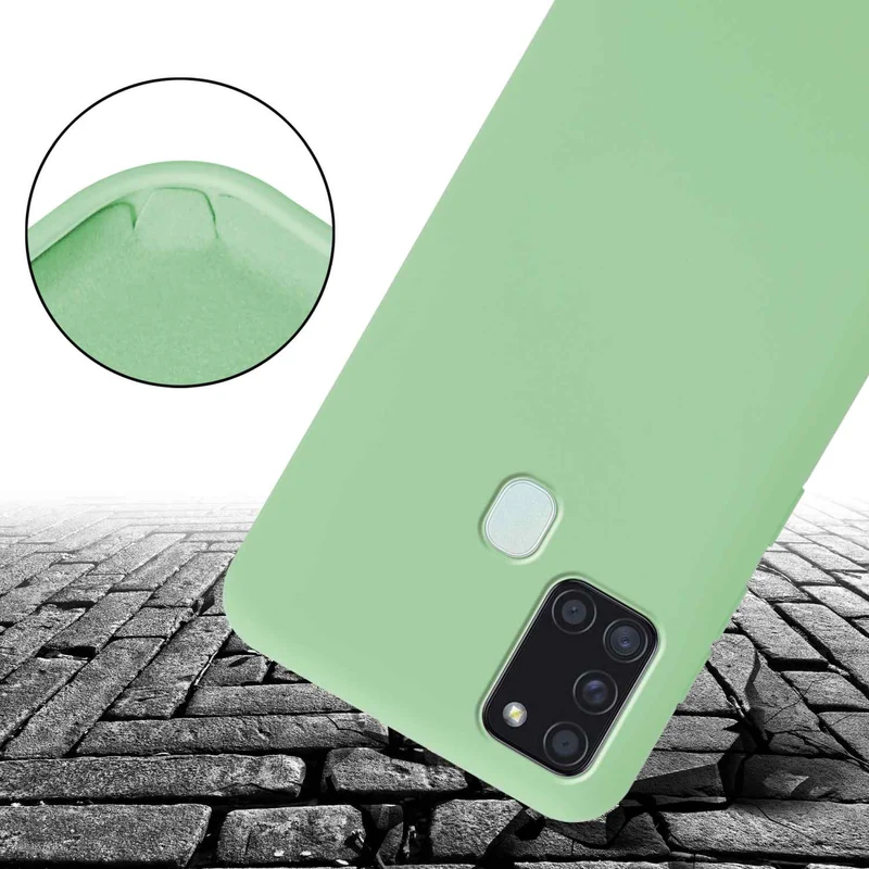 Cadorabo Handy Kette kompatibel mit Samsung Galaxy A21s Silikon Schutzhülle mit längen verstellbaren Kordel Band