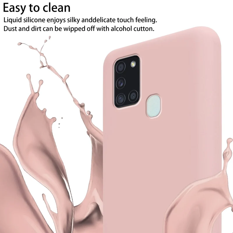Cadorabo Handy Kette kompatibel mit Samsung Galaxy A21s Silikon Schutzhülle mit längen verstellbaren Kordel Band