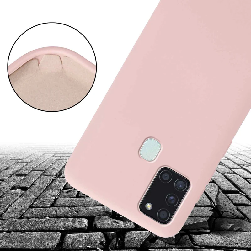 Cadorabo Handy Kette kompatibel mit Samsung Galaxy A21s Silikon Schutzhülle mit längen verstellbaren Kordel Band