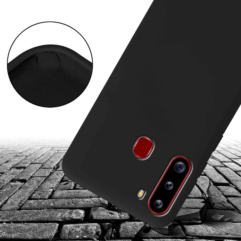 Cadorabo Handy Kette kompatibel mit Samsung Galaxy A21 Silikon Schutzhülle mit längen verstellbaren Kordel Band