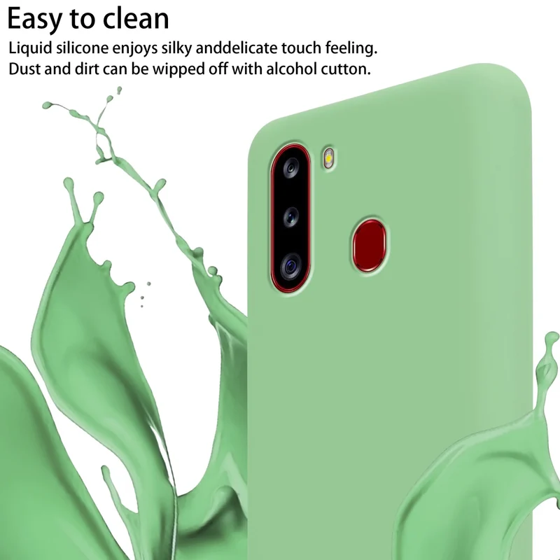 Cadorabo Handy Kette kompatibel mit Samsung Galaxy A21 Silikon Schutzhülle mit längen verstellbaren Kordel Band