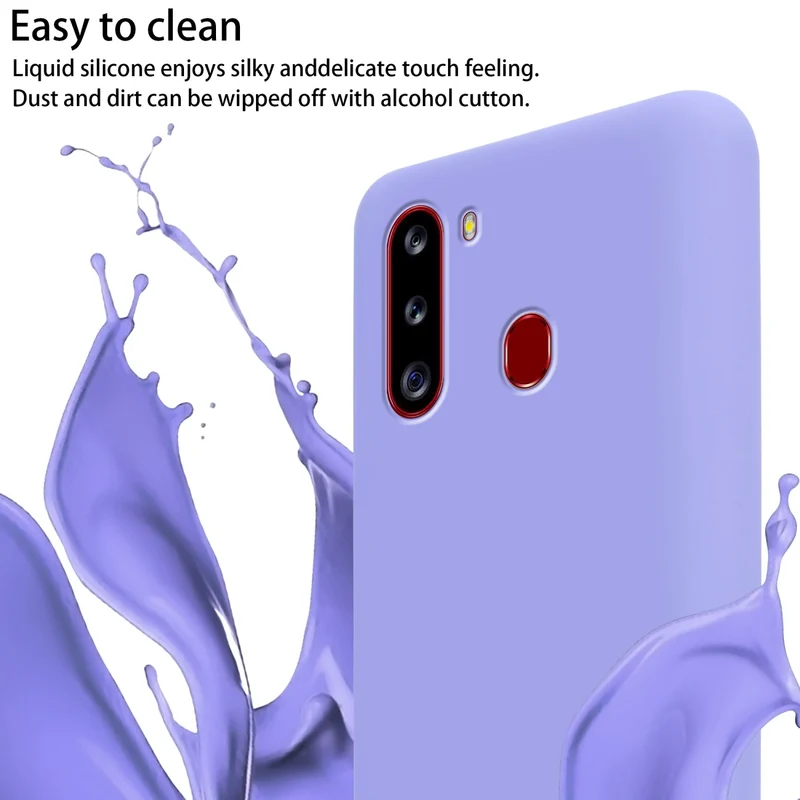 Cadorabo Handy Kette kompatibel mit Samsung Galaxy A21 Silikon Schutzhülle mit längen verstellbaren Kordel Band