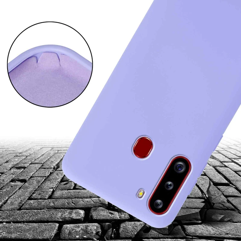 Cadorabo Handy Kette kompatibel mit Samsung Galaxy A21 Silikon Schutzhülle mit längen verstellbaren Kordel Band