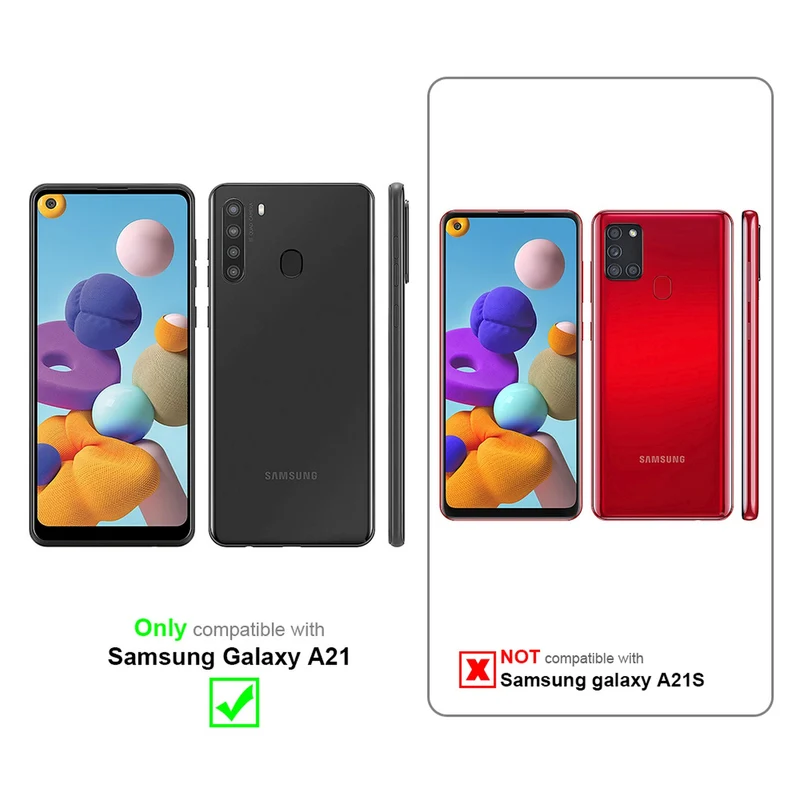 Cadorabo Handy Kette kompatibel mit Samsung Galaxy A21 Silikon Schutzhülle mit längen verstellbaren Kordel Band