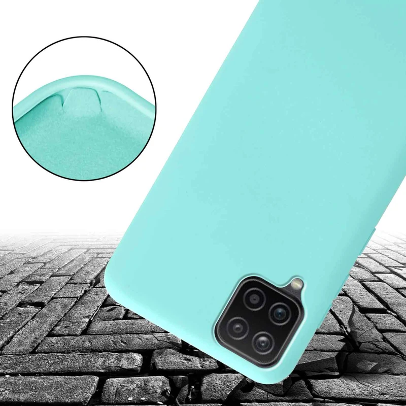 Cadorabo Handy Kette kompatibel mit Samsung Galaxy A12 / M12 Silikon Schutzhülle mit längen verstellbaren Kordel Band