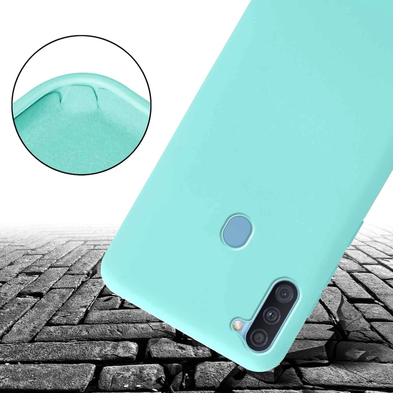 Cadorabo Handy Kette kompatibel mit Samsung Galaxy A11 / M11 Silikon Schutzhülle mit längen verstellbaren Kordel Band