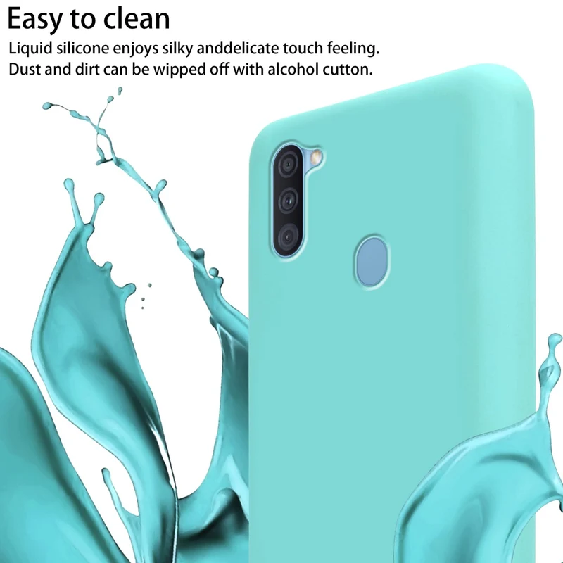 Cadorabo Handy Kette kompatibel mit Samsung Galaxy A11 / M11 Silikon Schutzhülle mit längen verstellbaren Kordel Band