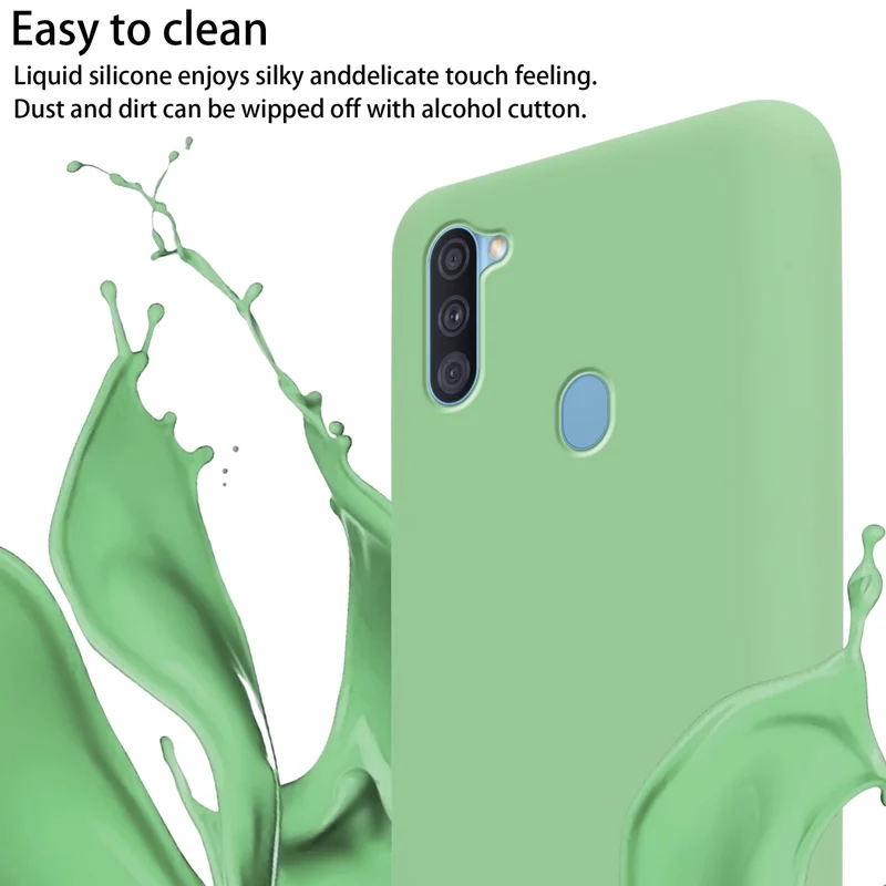 Cadorabo Handy Kette kompatibel mit Samsung Galaxy A11 / M11 Silikon Schutzhülle mit längen verstellbaren Kordel Band