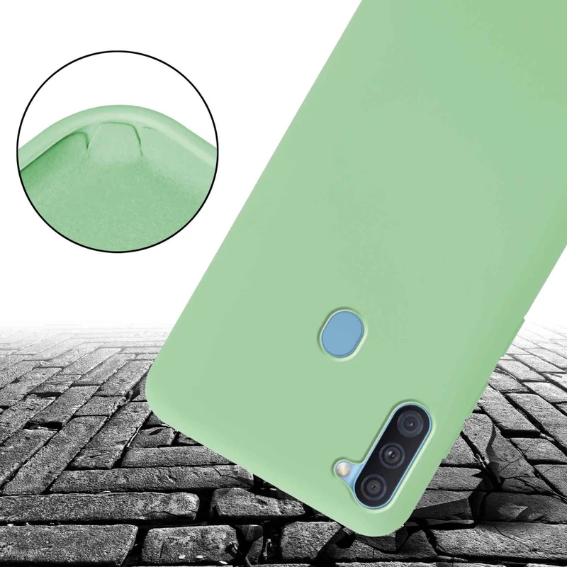 Cadorabo Handy Kette kompatibel mit Samsung Galaxy A11 / M11 Silikon Schutzhülle mit längen verstellbaren Kordel Band
