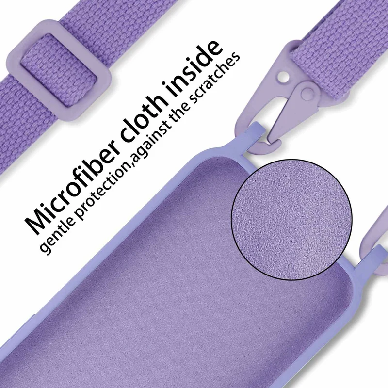 Cadorabo Handy Kette kompatibel mit Samsung Galaxy A11 / M11 Silikon Schutzhülle mit längen verstellbaren Kordel Band