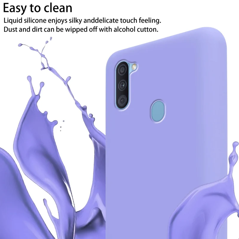 Cadorabo Handy Kette kompatibel mit Samsung Galaxy A11 / M11 Silikon Schutzhülle mit längen verstellbaren Kordel Band