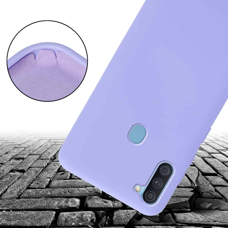 Cadorabo Handy Kette kompatibel mit Samsung Galaxy A11 / M11 Silikon Schutzhülle mit längen verstellbaren Kordel Band