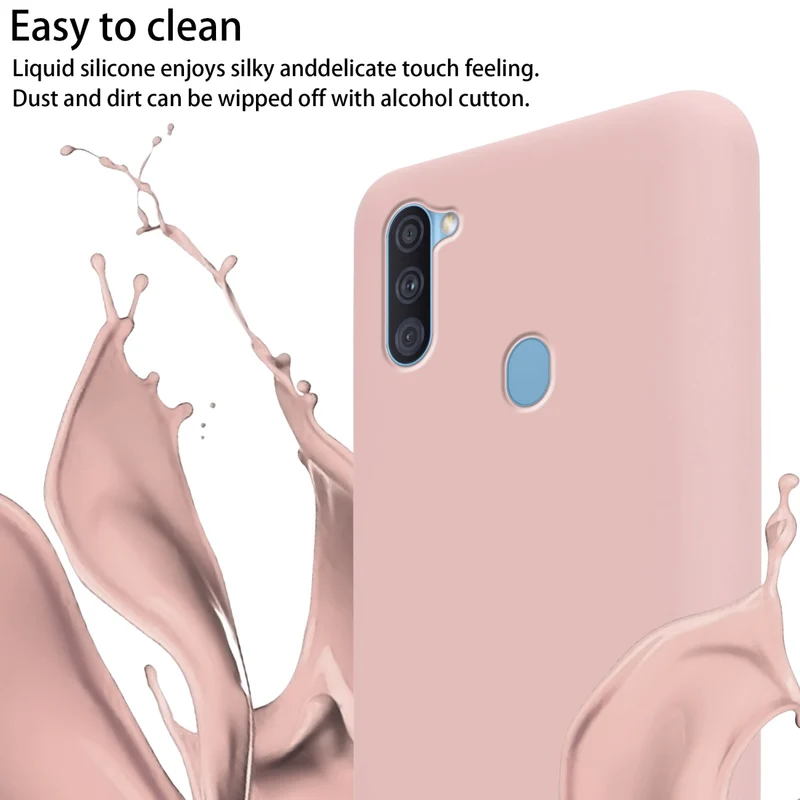 Cadorabo Handy Kette kompatibel mit Samsung Galaxy A11 / M11 Silikon Schutzhülle mit längen verstellbaren Kordel Band