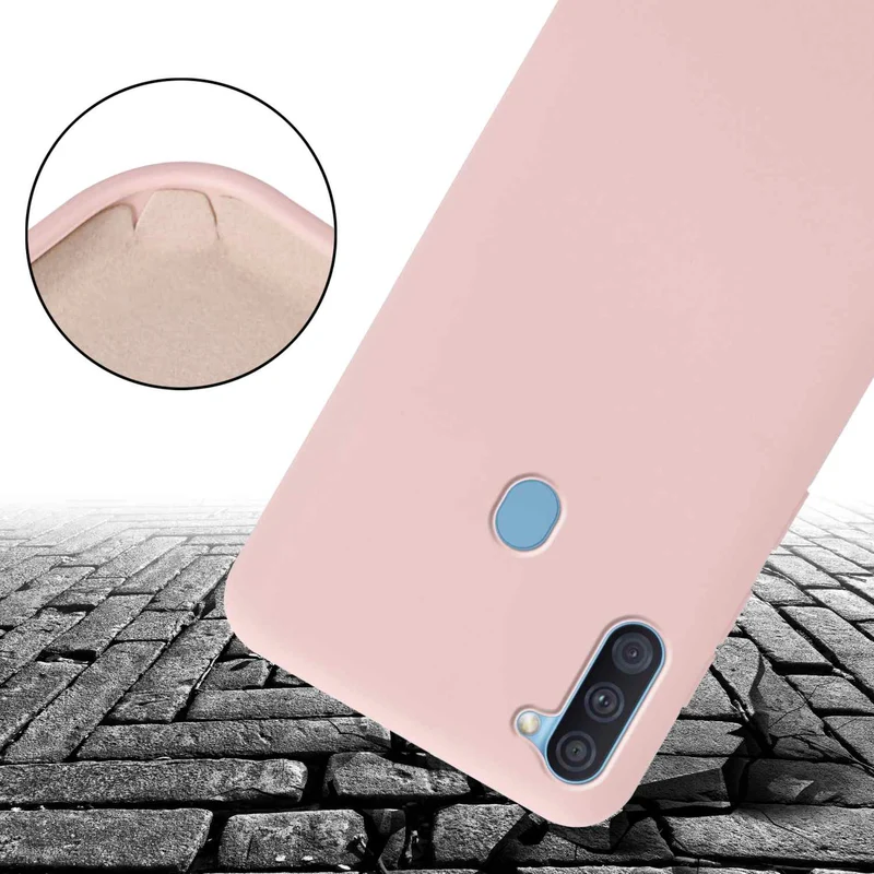 Cadorabo Handy Kette kompatibel mit Samsung Galaxy A11 / M11 Silikon Schutzhülle mit längen verstellbaren Kordel Band