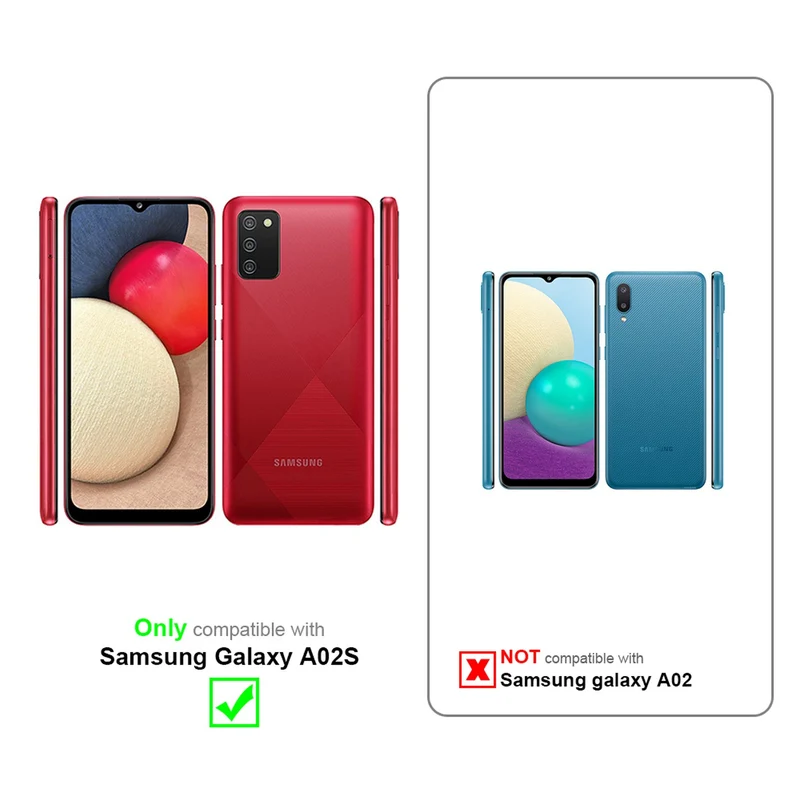 Cadorabo Handy Kette kompatibel mit Samsung Galaxy A02s Silikon Schutzhülle mit längen verstellbaren Kordel Band