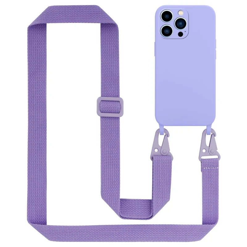 Cadorabo Handy Kette kompatibel mit Apple iPhone 13 PRO MAX Silikon Schutzhülle mit längen verstellbaren Kordel Band