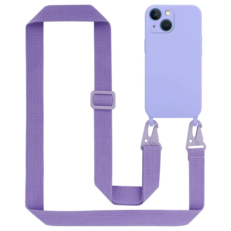Cadorabo Handy Kette kompatibel mit Apple iPhone 13 PRO Silikon Schutzhülle mit längen verstellbaren Kordel Band