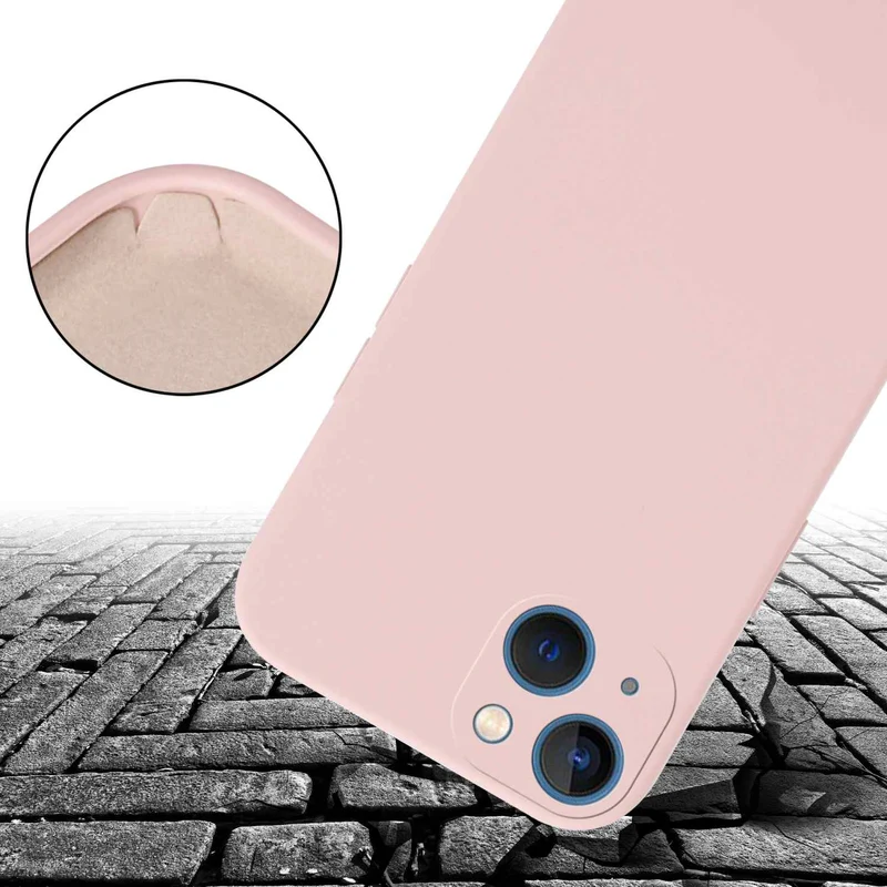 Cadorabo Handy Kette kompatibel mit Apple iPhone 13 Silikon Schutzhülle mit längen verstellbaren Kordel Band