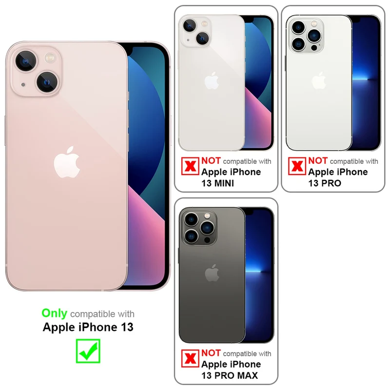 Cadorabo Handy Kette kompatibel mit Apple iPhone 13 Silikon Schutzhülle mit längen verstellbaren Kordel Band