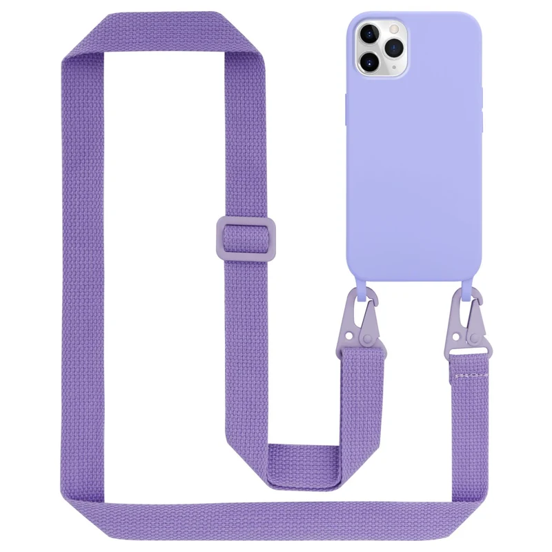 Cadorabo Handy Kette kompatibel mit Apple iPhone 11 PRO MAX Silikon Schutzhülle mit längen verstellbaren Kordel Band