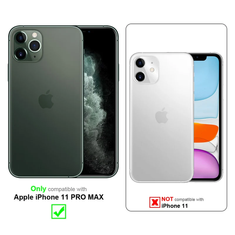 Cadorabo Handy Kette kompatibel mit Apple iPhone 11 PRO MAX Silikon Schutzhülle mit längen verstellbaren Kordel Band