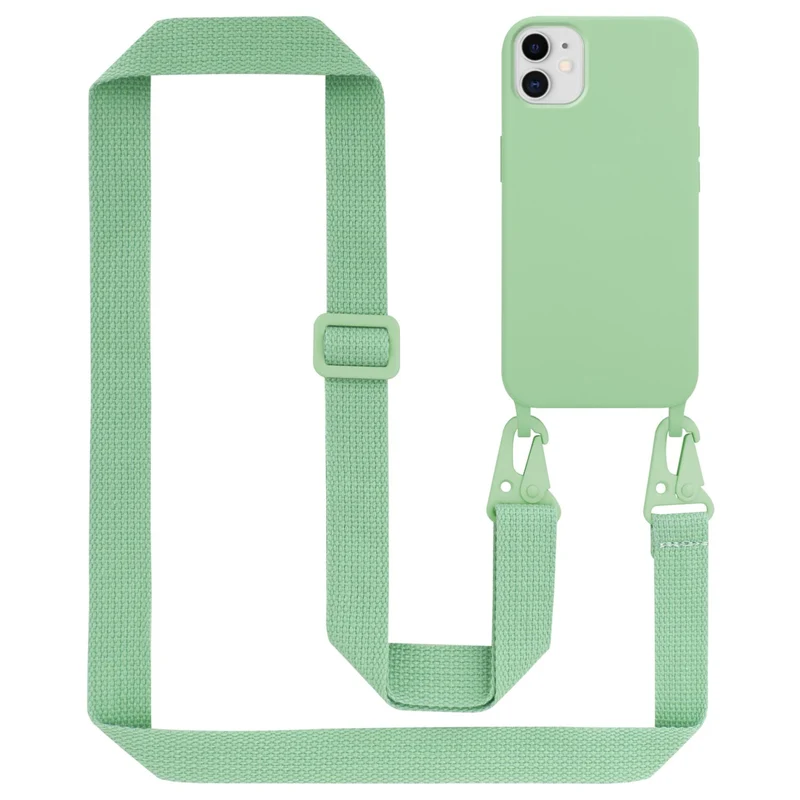Cadorabo Handy Kette kompatibel mit Apple iPhone 11 Silikon Schutzhülle mit längen verstellbaren Kordel Band