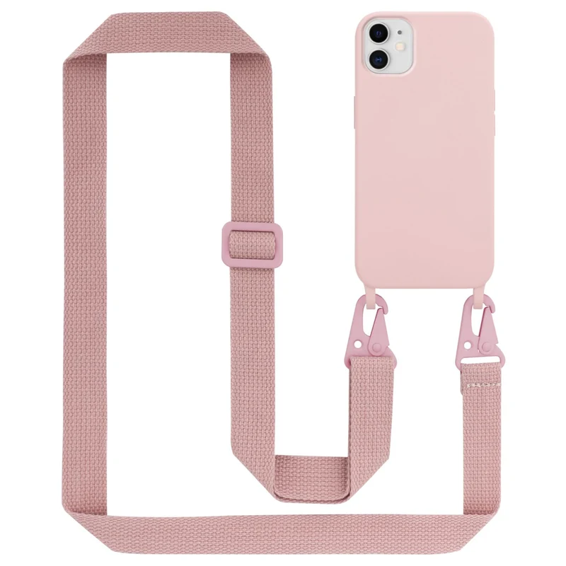 Cadorabo Handy Kette kompatibel mit Apple iPhone 11 Silikon Schutzhülle mit längen verstellbaren Kordel Band