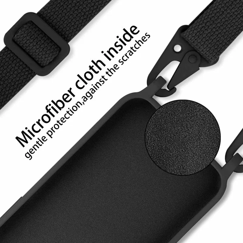 Cadorabo Handy Kette kompatibel mit Apple iPhone XS MAX Silikon Schutzhülle mit längen verstellbaren Kordel Band