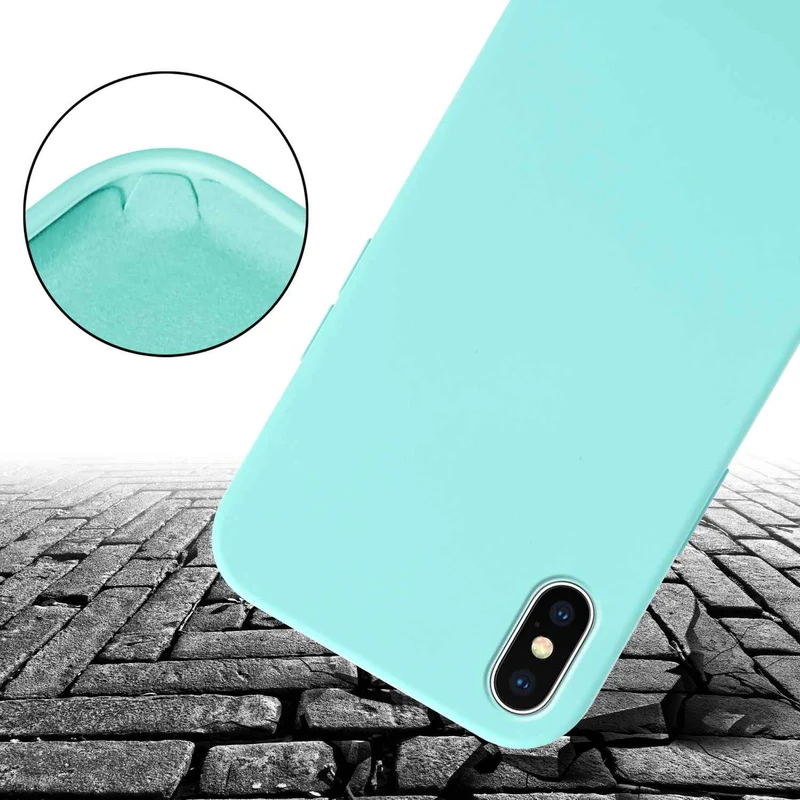 Cadorabo Handy Kette kompatibel mit Apple iPhone XS MAX Silikon Schutzhülle mit längen verstellbaren Kordel Band