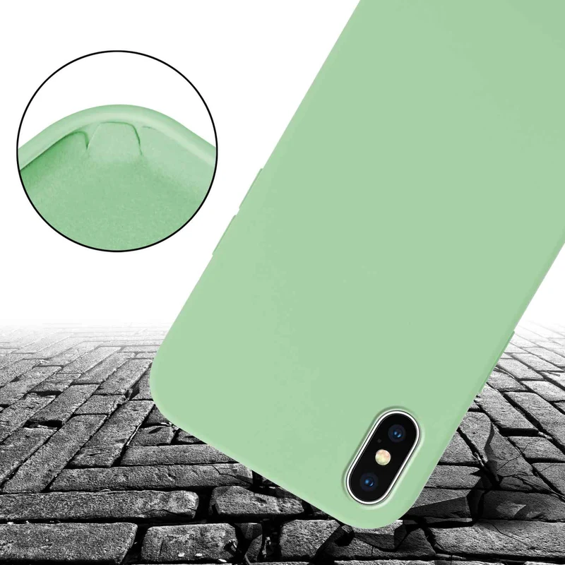 Cadorabo Handy Kette kompatibel mit Apple iPhone XS MAX Silikon Schutzhülle mit längen verstellbaren Kordel Band
