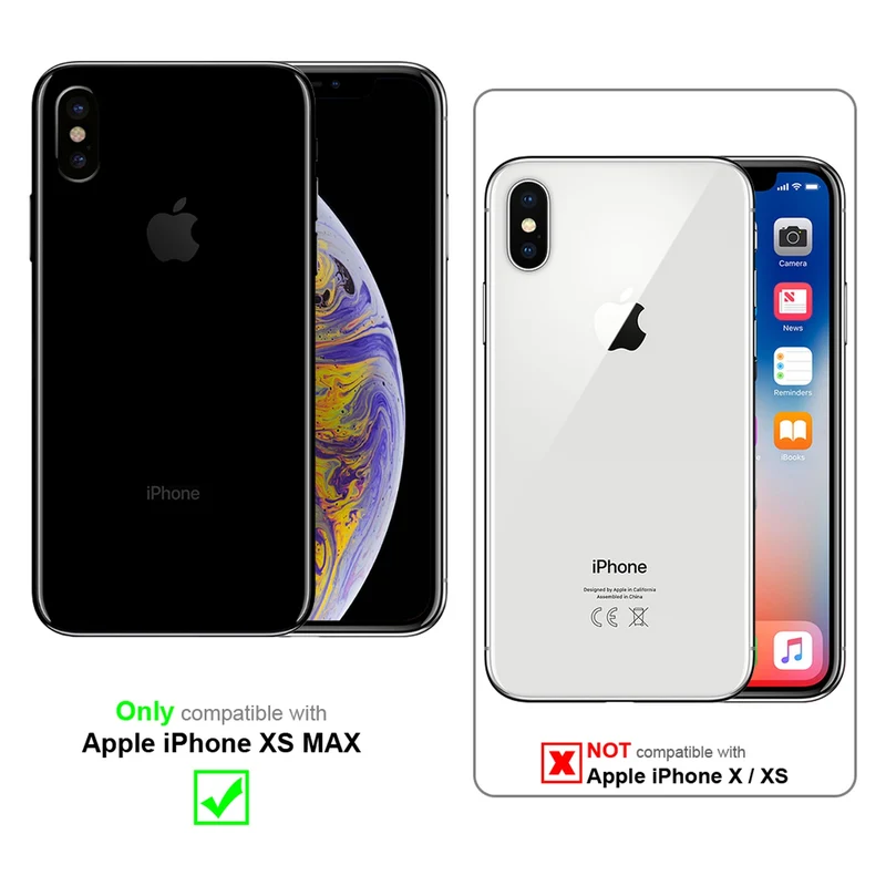 Cadorabo Handy Kette kompatibel mit Apple iPhone XS MAX Silikon Schutzhülle mit längen verstellbaren Kordel Band