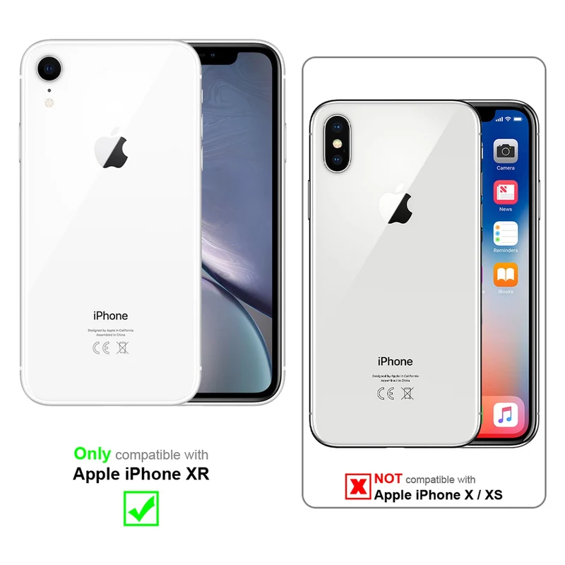 Cadorabo Handy Kette kompatibel mit Apple iPhone XR Silikon Schutzhülle mit längen verstellbaren Kordel Band