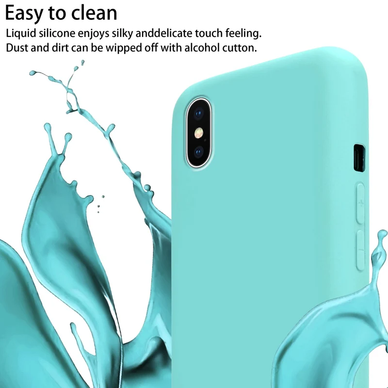 Cadorabo Handy Kette kompatibel mit Apple iPhone X / XS Silikon Schutzhülle mit längen verstellbaren Kordel Band