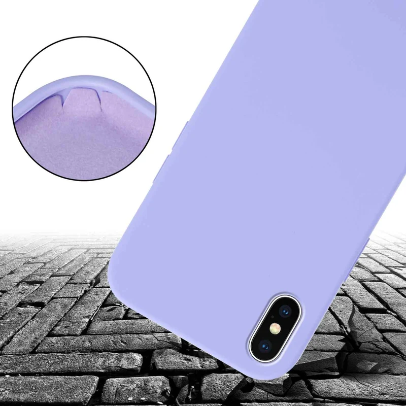 Cadorabo Handy Kette kompatibel mit Apple iPhone X / XS Silikon Schutzhülle mit längen verstellbaren Kordel Band