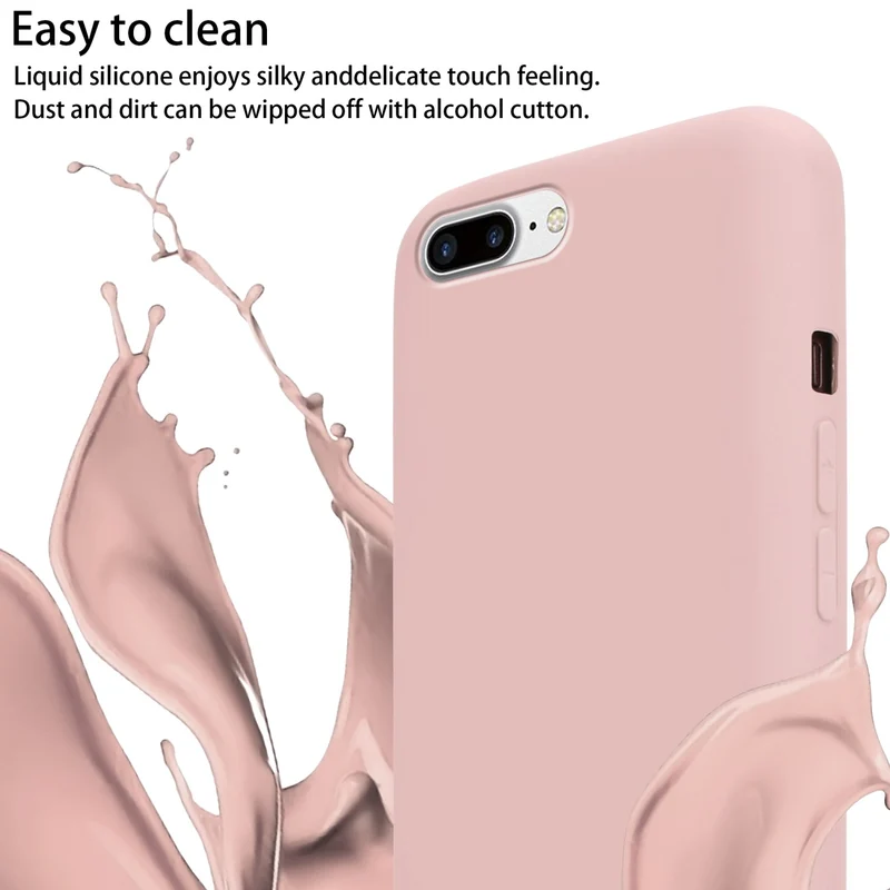 Cadorabo Handy Kette kompatibel mit Apple iPhone 7 PLUS / 7S PLUS / 8 PLUS Silikon Schutzhülle mit längen verstellbaren Kordel Band