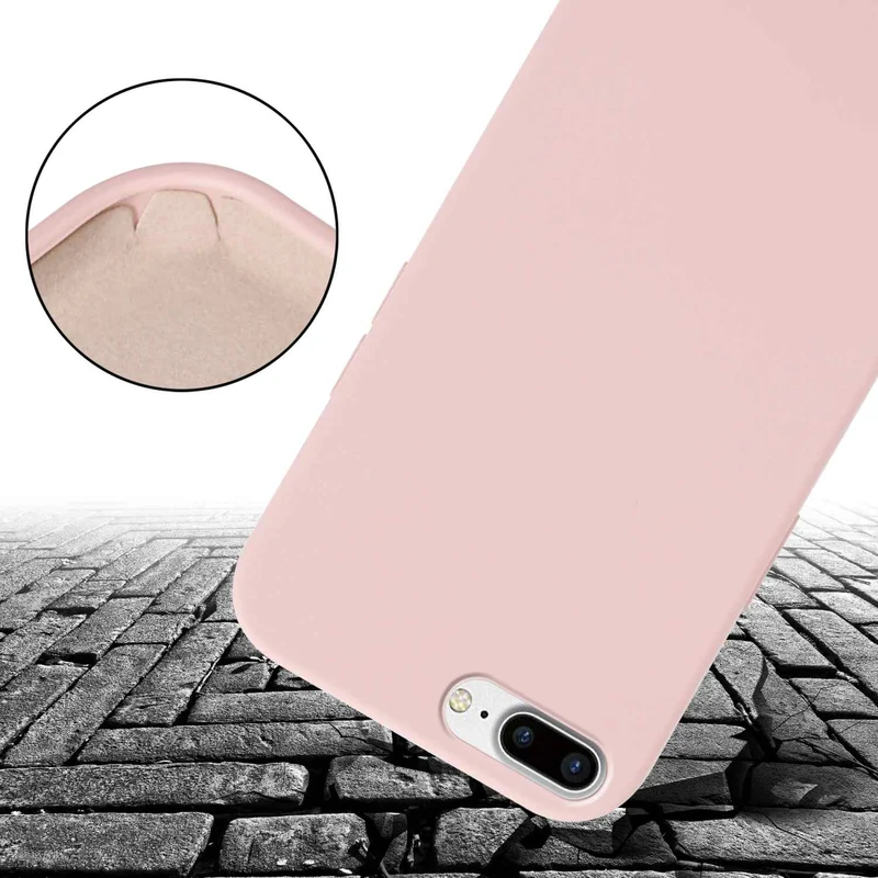 Cadorabo Handy Kette kompatibel mit Apple iPhone 7 PLUS / 7S PLUS / 8 PLUS Silikon Schutzhülle mit längen verstellbaren Kordel Band