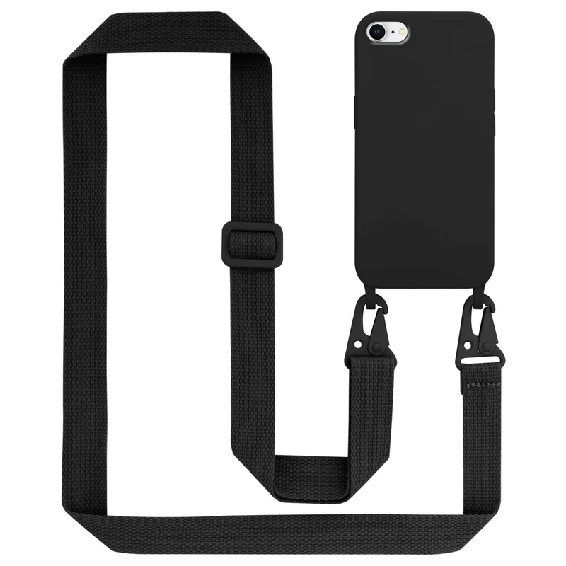 Cadorabo Handy Kette kompatibel mit Apple iPhone 7 / 7S / 8 / SE 2020 Silikon Schutzhülle mit längen verstellbaren Kordel Band