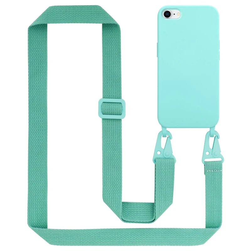 Cadorabo Handy Kette kompatibel mit Apple iPhone 7 / 7S / 8 / SE 2020 Silikon Schutzhülle mit längen verstellbaren Kordel Band