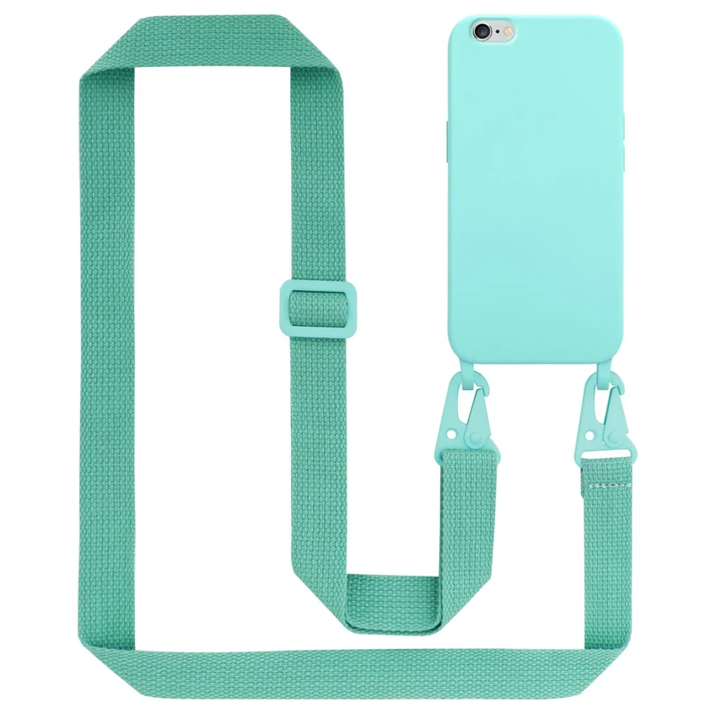 Cadorabo Handy Kette kompatibel mit Apple iPhone 6 PLUS / 6S PLUS Silikon Schutzhülle mit längen verstellbaren Kordel Band