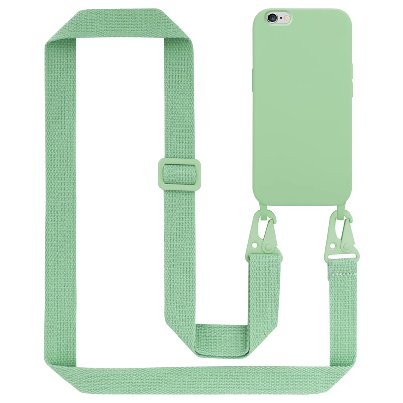 Cadorabo Handy Kette kompatibel mit Apple iPhone 6 PLUS / 6S PLUS Silikon Schutzhülle mit längen verstellbaren Kordel Band