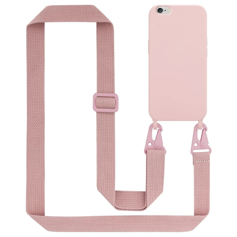 Cadorabo Handy Kette kompatibel mit Apple iPhone 6 / 6S Silikon Schutzhülle mit längen verstellbaren Kordel Band